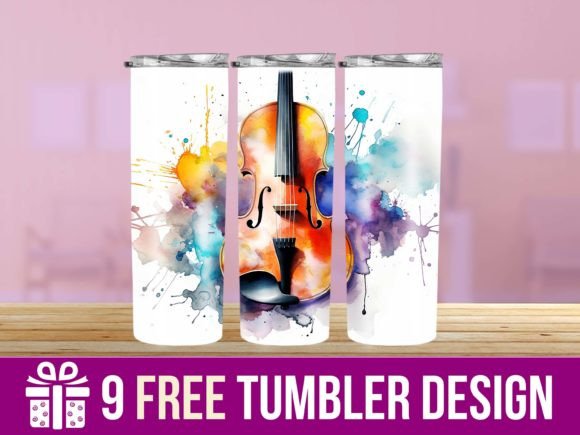 3D Guitar Tumbler Wraps: Bold Graphics for Crafts Marketing