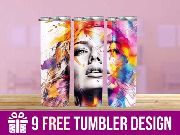 3D Lady Watercolor Splash Tumbler: A Graphics & Crafts Review