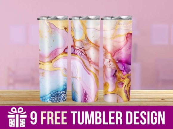 3D Marble 20oz Skinny Tumbler Wraps: Crafts & Graphics