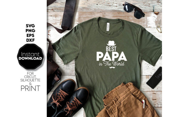 Best Papa in the World Graphics for Craft Publishing