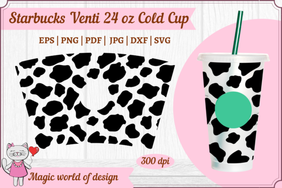 Cow Print Full Wrap Starbucks Cup SvG – Tumbler Graphics