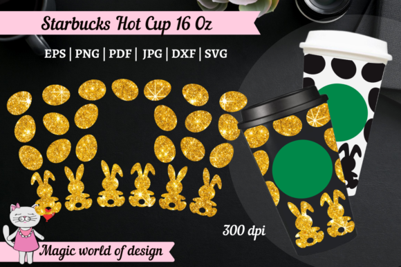 Easter Rabbit Egg Graphics for Hot Cup Tumbler Wraps