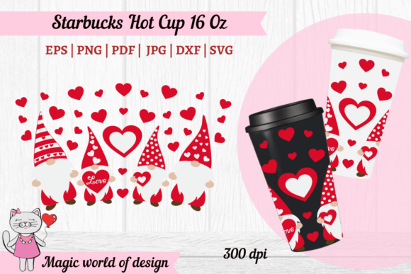 Gnome Valentine SVG for Tumbler Wraps & Graphics