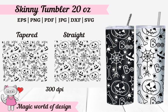 Halloween Pumpkins Skinny Tumbler Wraps Graphics Review