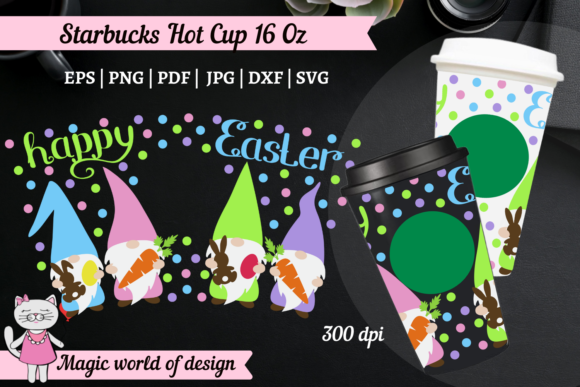 Happy Easter Gnome Hot Cup 16 Graphics & Tumbler Wraps