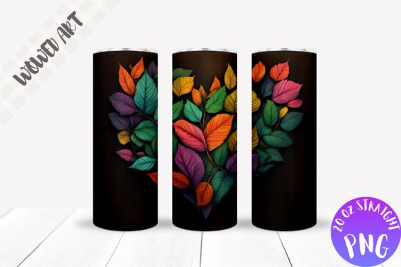 Leafes 20oz Skinny Tumbler Wrap Graphics for Crafts