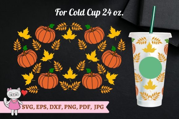 Pumpkin Spice Life Starbucks Cup Svg for Graphics & Tumbler Wraps