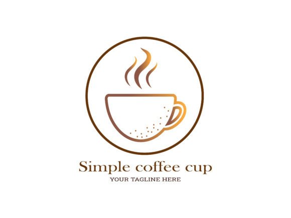 Simple Coffee Cup Logo: Graphics for Coffee Shop Logos