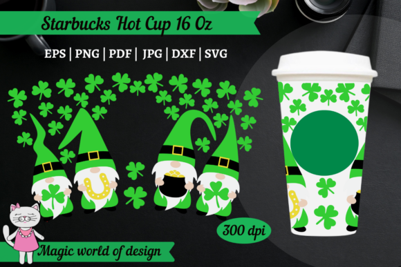St Patricks Gnomes Tumbler Wrap Graphics