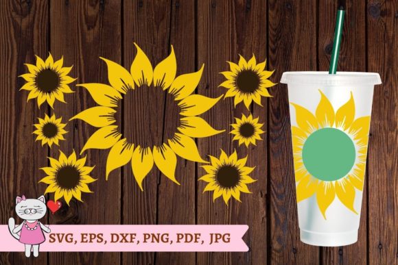Sunflower Cold Cup 24 Graphics for Tumbler Wraps