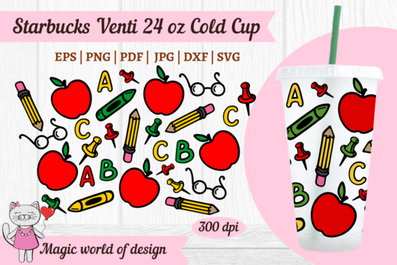 Teacher Tumbler Cold Cup 24 Oz Graphics & Tumbler Wraps