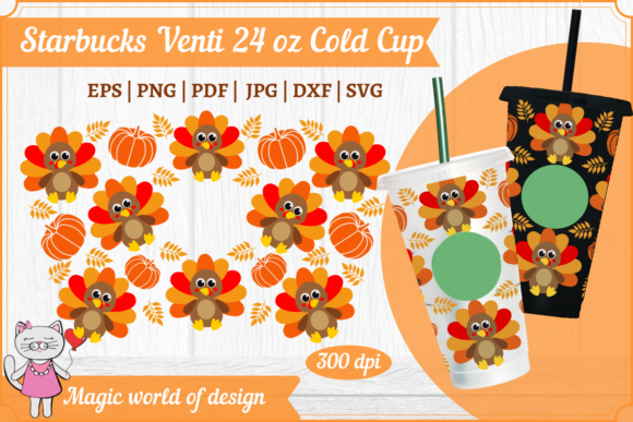 Thanksgiving Svg, Starbuck Cold Cup 24 Oz