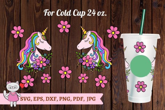 Unicorn Cold Cup: Graphics for Tumbler Wraps